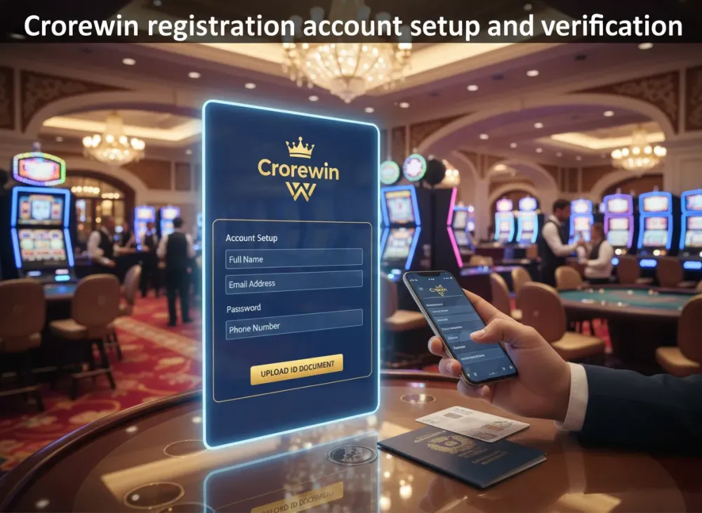 Crorewin registration account setup and verification
